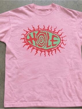 Hole Band Spiky Oval Logo Alternative Rock  Graphic T-Shirt
